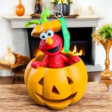 Figura Calabaza Halloween Elmo Nueva con Etiquetas Calle Sésamo Otoño Decoración Resina