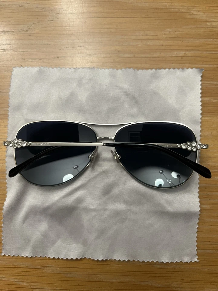 Очки солнцезащитные Tiffany черные/синие с кристаллами - Изображение 4 из 4