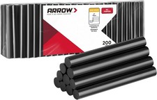 Arrow Full Size Hot Glue Sticks, 200 Pack Black Glue Gun Sticks, 4" and 1/2