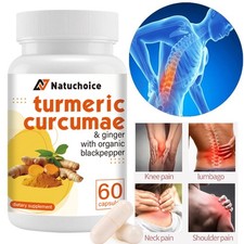 Pure Turmeric Curcumin Supplement 712.5mg |95% Curcuminoids | 60 Veggie Capsules