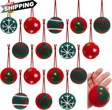 Jecery 18 Pcs 2 Inch Christmas Felt Ornaments Balls Large Tree...