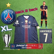  Nike PSG Khvicha Kvaratskheli#7 2026 Champions League Final Jersey Vs Arsenal