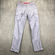 Wrangler ATG Mens Gray Nylon Blend Cargo Pants Hiking Outdoors Size 32x32