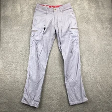Wrangler ATG Mens Gray Nylon Blend Cargo Pants Hiking Outdoors Size 32x32