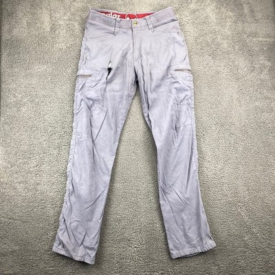 Wrangler ATG Mens Gray Nylon Blend Cargo Pants Hiking Outdoors Size 32x32
