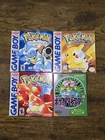 Pokemon Red Blue Yellow GReen Game Boy Lot Authentic TESTED WORKING