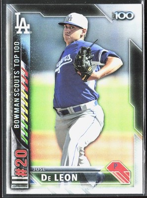 2016 Bowman Jose De Leon Bowman Scouts' Top 100 #BTP-20 Dodgers BASEBALL
