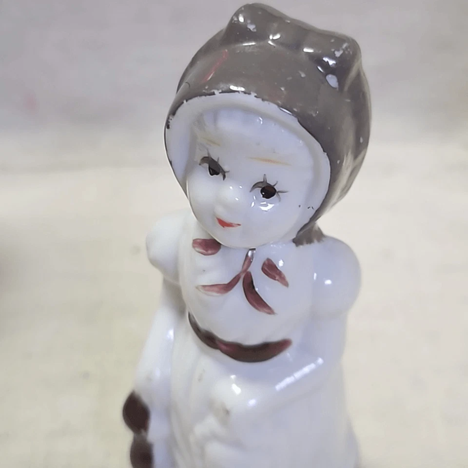 Vintage Antique Victorian Women Bisque Porcelain Doll Lot 3 WWII - Image 3 of 4