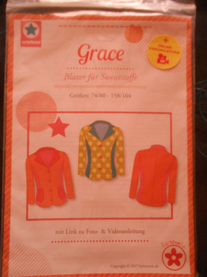 Schnittmuster Bogen farbenmix Blazer f. Sweat Stoffe Gr.74-164