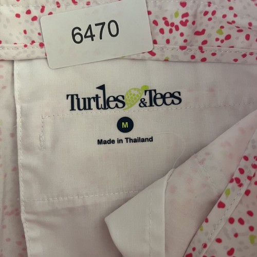 Turtles & Tees Swimming Shorts Kid's Girls Medium Pink Dotted Embroidered Logo - Picture 5 of 10