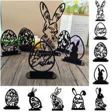 Cartoon Rabbit Desktop Ornament Black Table Ornament  Festival Supplies