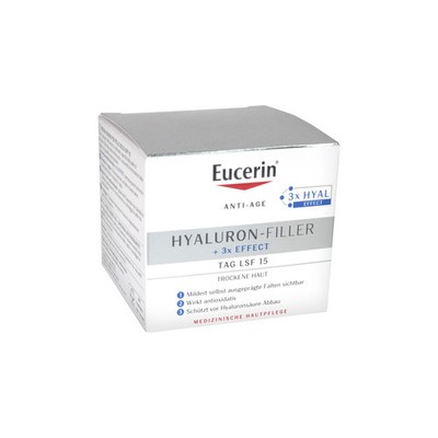 Eucerin Hyaluron-Filler + 3x Effect Tag Trockene Haut, 50 ml