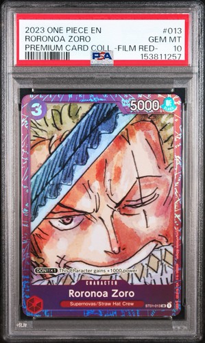 2023 ONE PIECE PREMIUM CARD COLLECTION -ONE PIECE FILM RED- RORONOA ZORO PSA 10