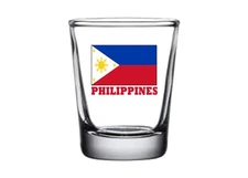 Rogue River Tactical Philippines Flag Outline Shot Glass Gift Phillipino