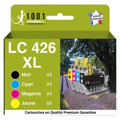 4 Cartouches compatibles avec Brother Série LC 426 XL - 1001CONSOMMABLES - Photo 1/4