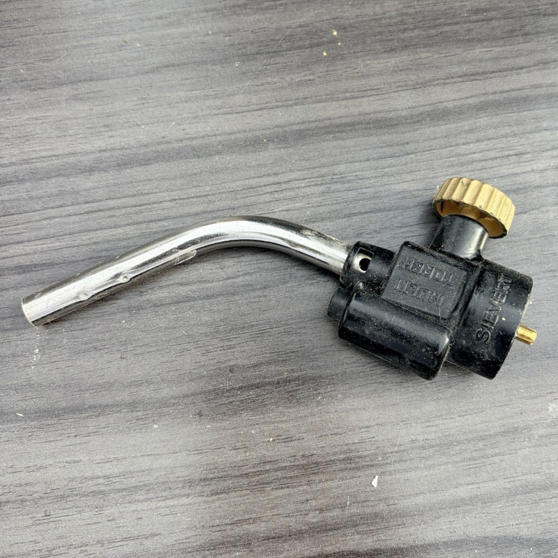 Propane Torch Head Burner Attachment, Brass Adjustment Knob, Black