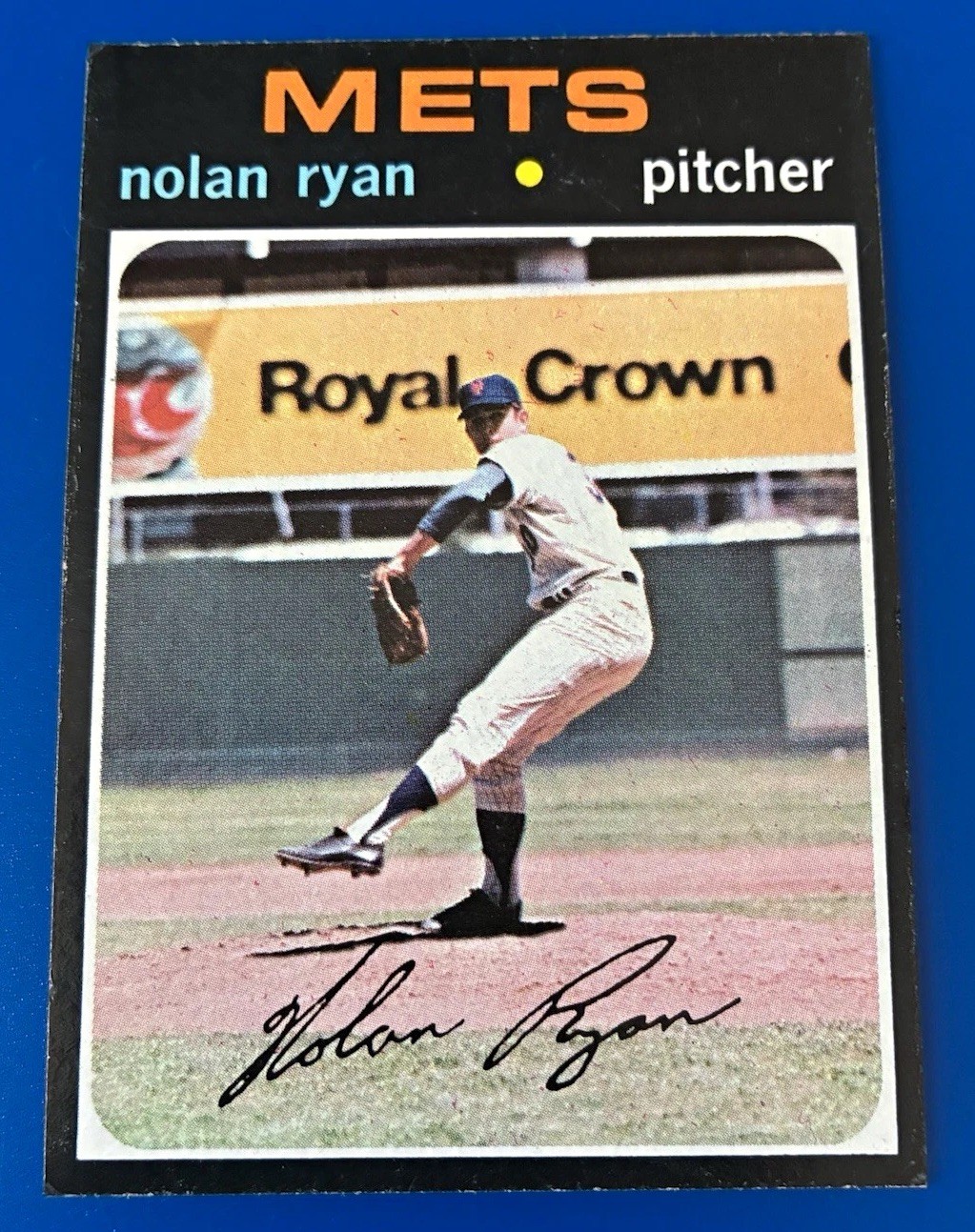 Topps 1971 Nolan Ryan #513 - Black Ink Altered right corner. NICELY CENTERED! 