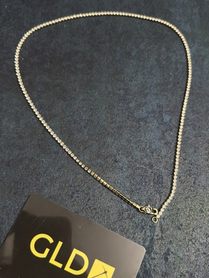 #ad #ad Gld Micro Tennis Necklace Gold Plated With Cubic Zirconia $100.00