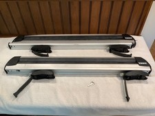 Thule Locking Ski Snowboard Roof Rack Carriers - Pair With Matching N147 Key