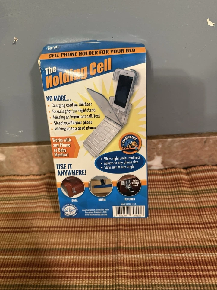 The Holding Cell---Cell Phone Holder for the Bed, Sofa, Bunk Beds, Walls, Baby a - Image 3 of 4