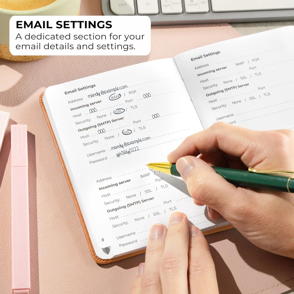 Password Book - Alphabetical Tabs | Internet Address Organizer Logbook - Po - Image 4 of 4