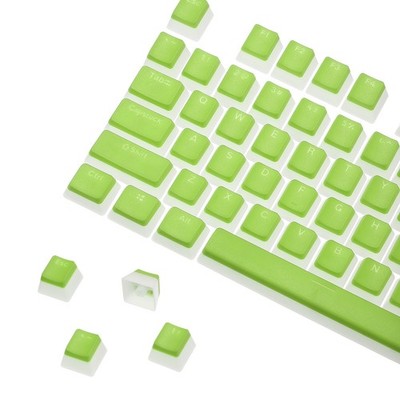 108 Tasten PBT Pudding Keycaps Set OEM Profil Double Shot Layout, Hellgrün