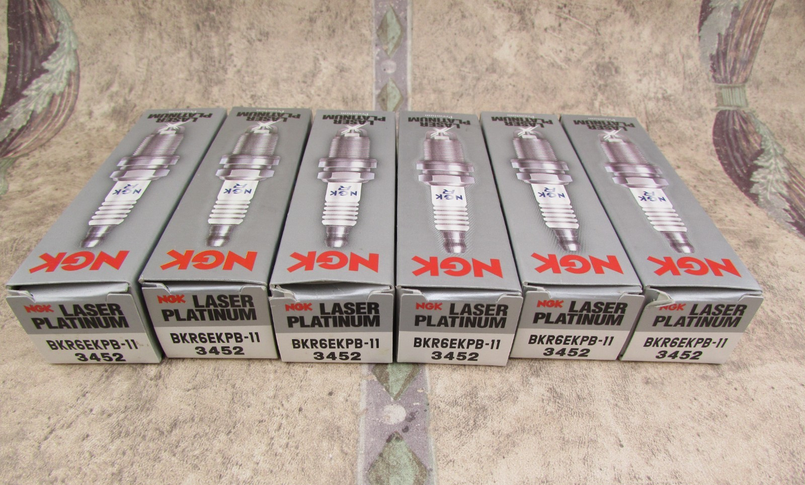 NEW 6 PACK NGK 3452 BKR6EKPB-11 Spark Plug Laser Platinum, Made In Japan