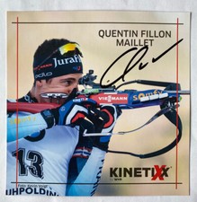 orig. Autogrammkarte Biathlon Quentin Fillon Maillet