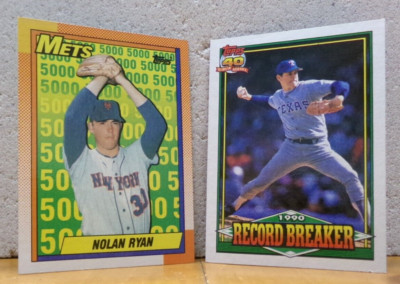 VERY COOL VINTAGE NOLAN RYAN BASEBALL CARDS BUY 1 GET 1 FREE METS & RANGERS: P