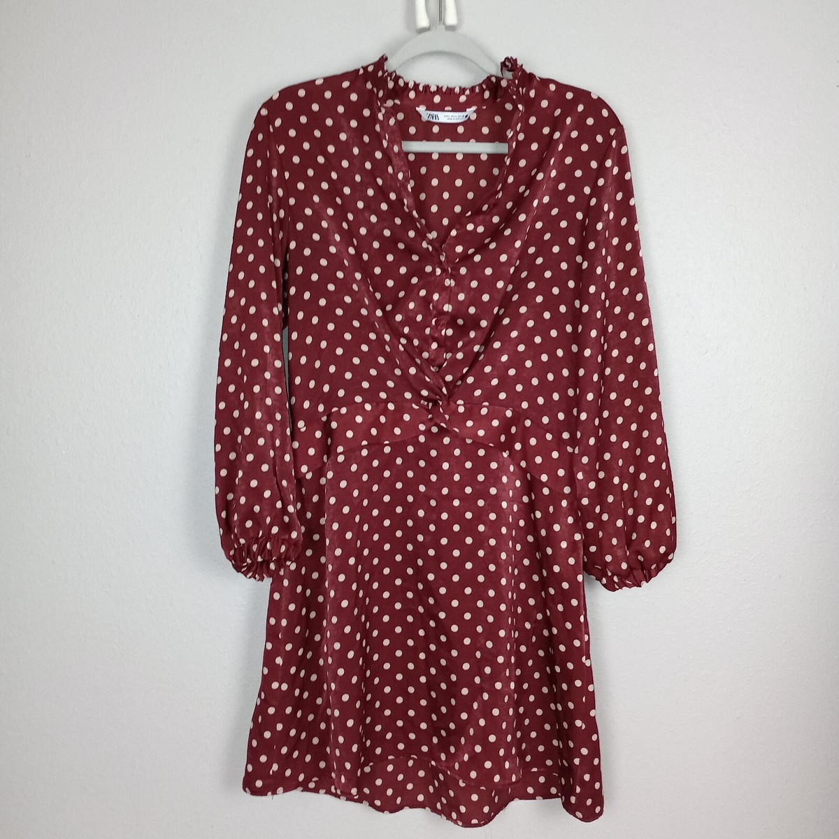 zara polka dot dress satin Zara | Dresses | Zara Satin Maxi White Polka Dot Cami Slip Dress