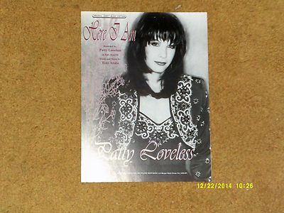 Patty Loveless sheet music Here I Am 1994 6 pages (VG+ shape)