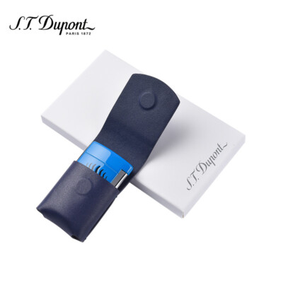 S.T. Dupont Leather Case Pouch For the Minijet Lighter, Blue