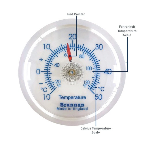 Brannan 65mm Slate Blue Dial Thermometer C&F Ideal for Home & Garden - Picture 2 of 7