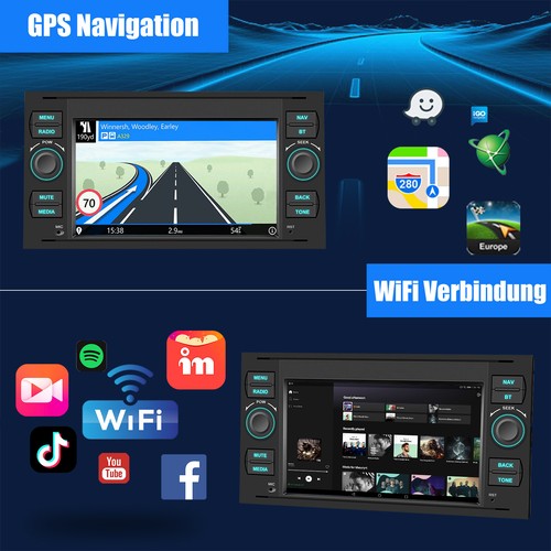 Für Ford Focus Fiesta C S Max Mondeo DAB+ 64G Android 14 Autoradio Carplay Navi - Bild 10 von 15