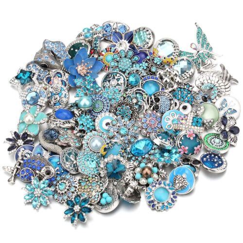 Rhinestone Snap Button Multicolor Buttons DIY Bracelet Necklace 18mm 10Pcs/Lot - Picture 9 of 50
