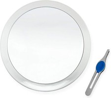 DB-Tech Large Suction Cup Magnifying Mirror with Precision Tweezer