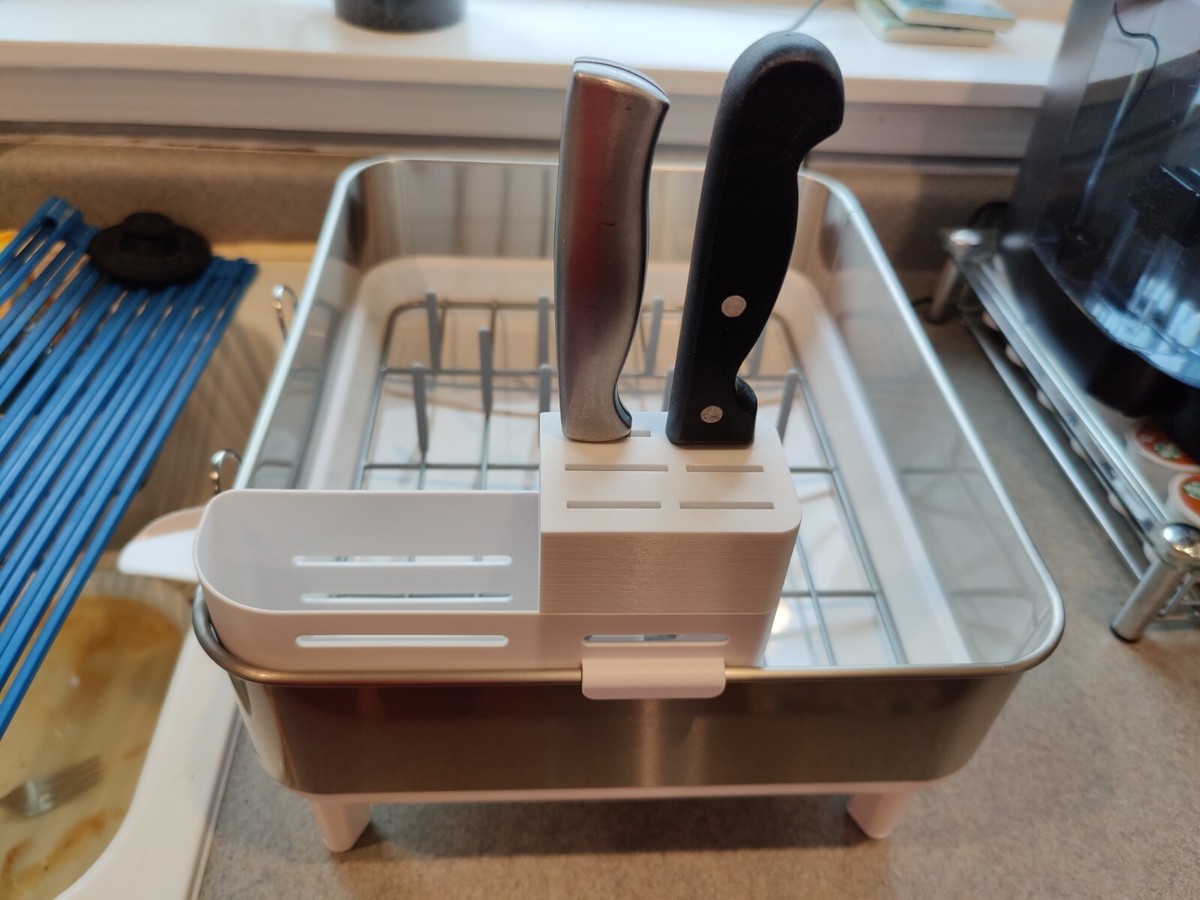Knife Block holder for Simplehuman Dishrack drainer drain rack 3D Printed  knives