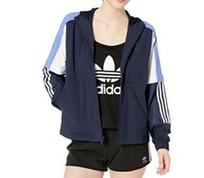 NWT Adidas Womens S Sport 2 Street ID Wind Jacket running blue lilac white 65