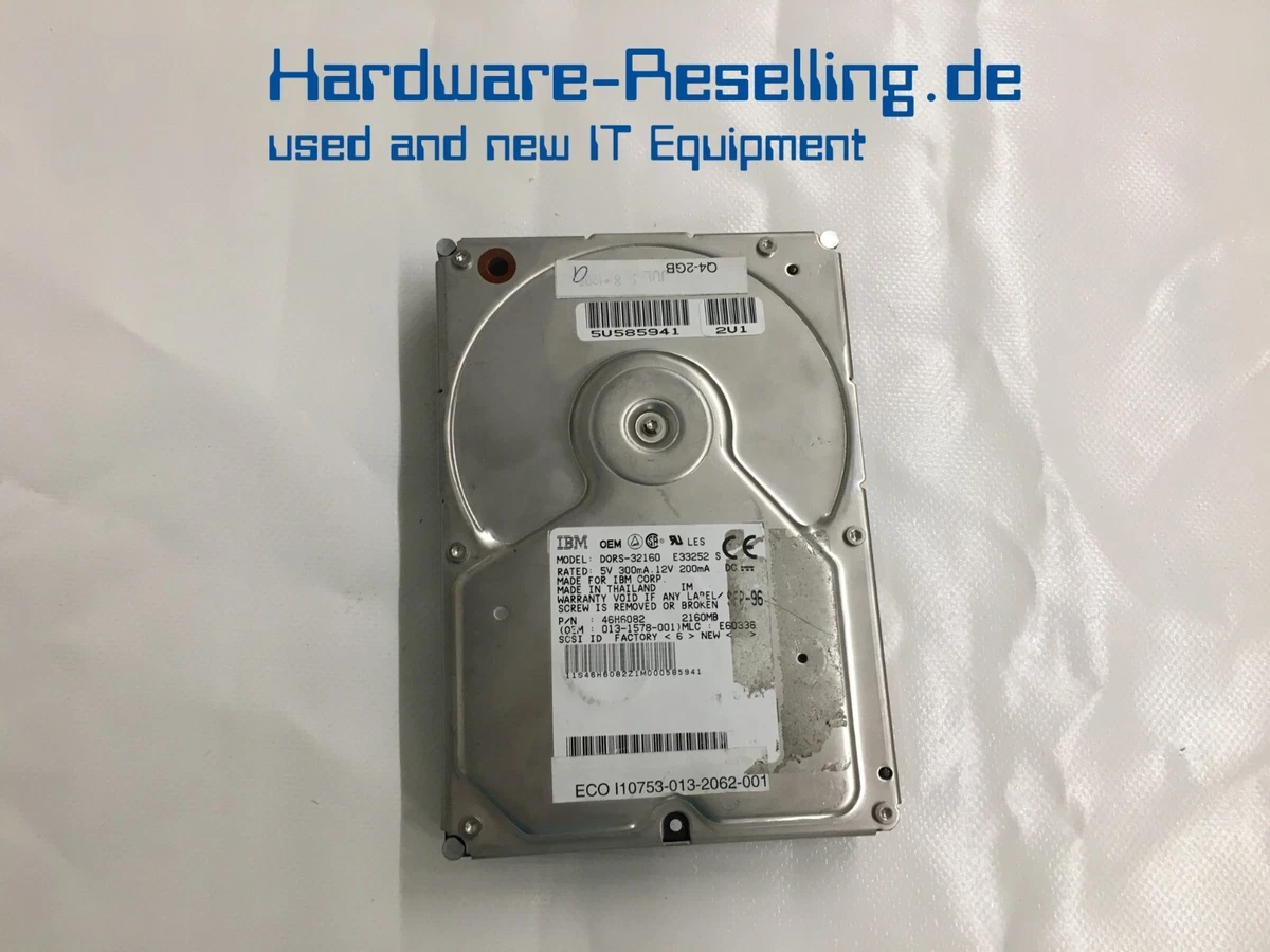 Lot De 2 Disques Durs IBM DFHC 950 SCSI Wide – Vintage Et Fonctionnels