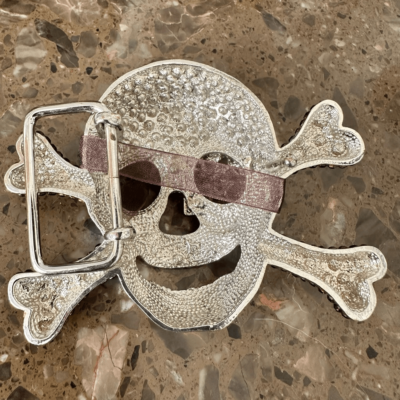 NWOT Rhinestone Embellished Skull & Crossbones Pirate Belt  display picture 2