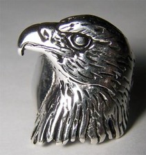Quality SIDE VIEW EAGLE HEAD RING 223 jewelry unisex MENS womens BIKER new