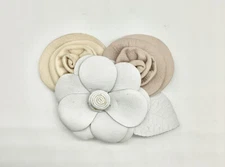 Valentino Garavani Pastel Leather Flower Brooch