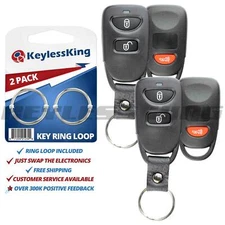 2x Keyless Entry Remote Car Key Fob Shell Case Cover for Hyundai Kia 2b Panic