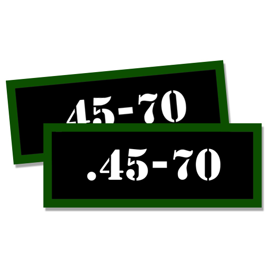 45-70 Ammo Can Labels Rifle Cartridge Ammunition Case stickers decals 2 pack