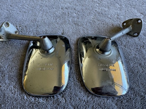 Vintage Fassetta Fiat Spider 124 850 1800 Side View Mirror Original Finish Rare - Picture 10 of 10