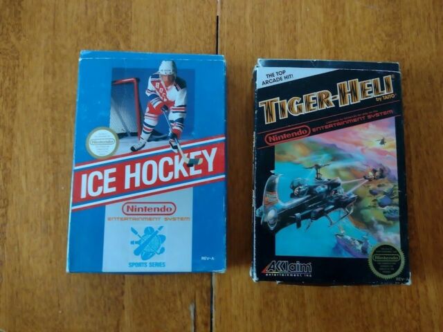 Tiger Heli and Ice Hockey NES CIB
