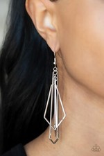 Paparazzi Shape Shifting Shimmer Silver Earrings NEW RELEASE 2022