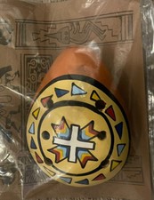 Ocarina Whistle Flute Peru Hand Painted 3.5" Clay Instrument Andes with Cord