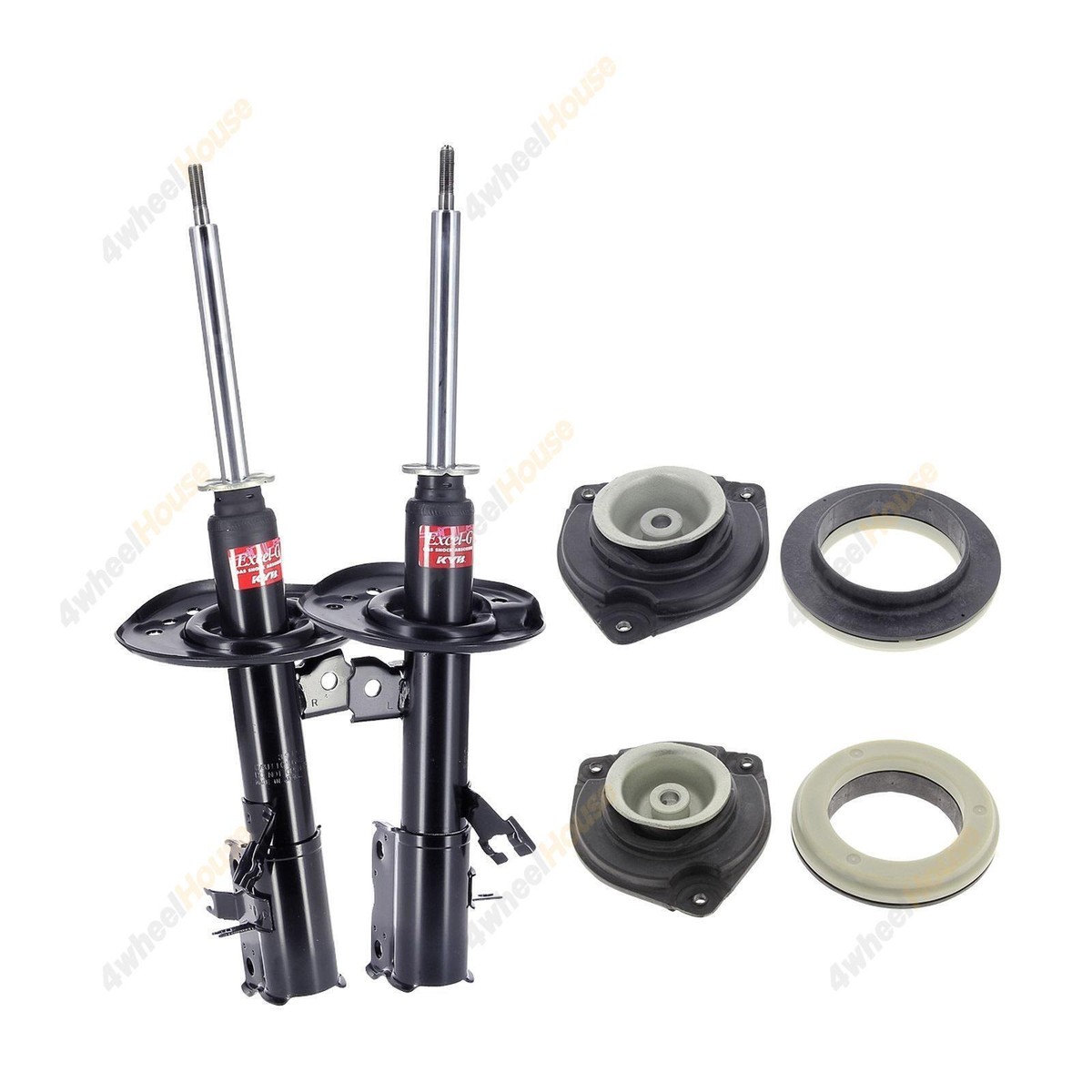2 x KYB Shock Absorbers Strut Mount Kit Front 339199 339198