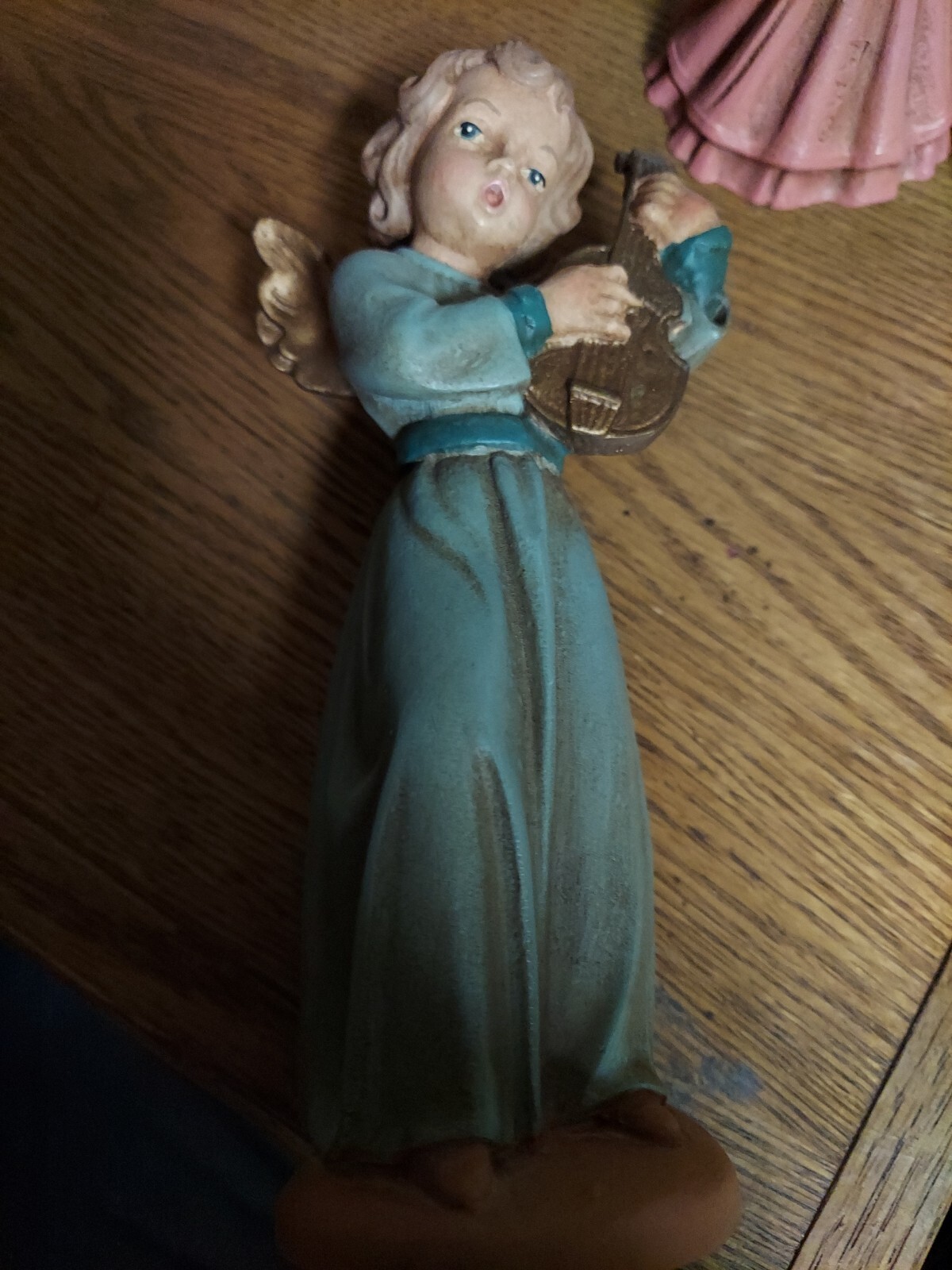 3 Wood World Inc. Music Girl Angels figurines handcrafted in Virginia